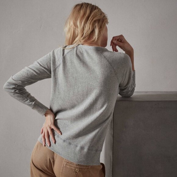 James Perse Vintage French Terry Sweatshirt in Heather Grey Size M - Picture 3 of 7